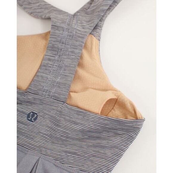 LULULEMON Power Dance Tank Sz 6 Heathered Fossil Wee Are From Space Coal Fossil - Picture 3 of 10